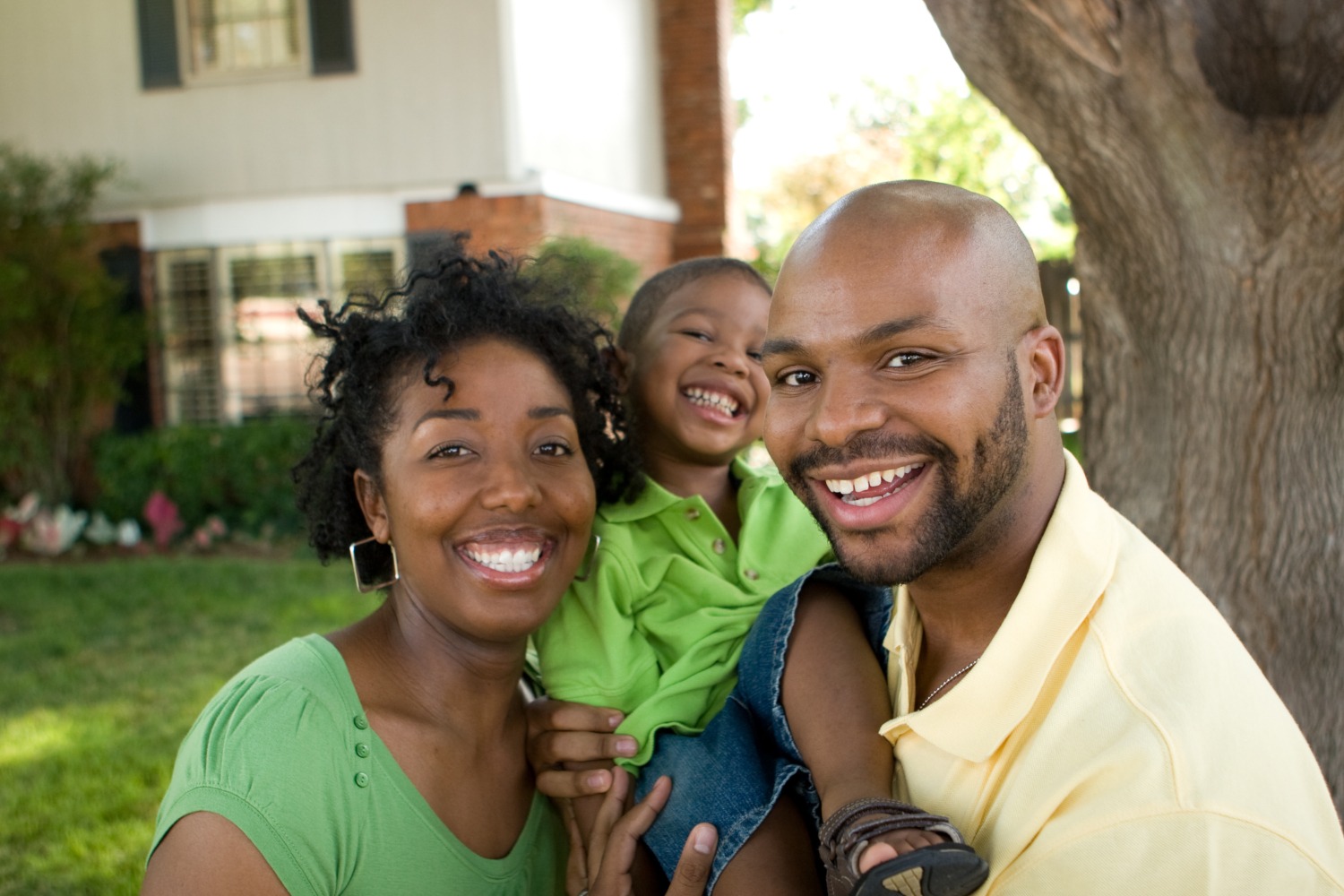 Happy family together